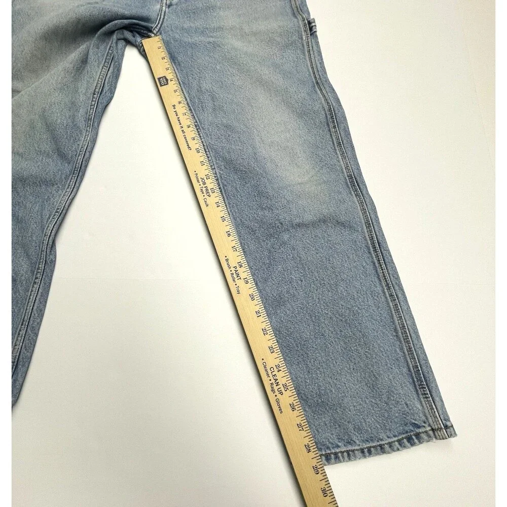 CE Schmidt Workwear Carpenter Pants Men's 34x32 Denim Blue Jeans Utility Loop